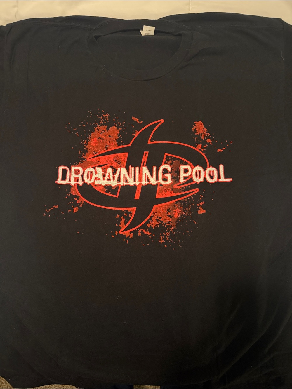 Tultex Black Tee with Red Drowning Pool Graphic
